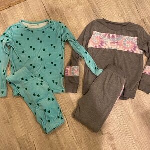 Two Sets of Girls’ Winter Pajamas - Size 10